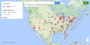 Map of Butterfly Sanctuaries